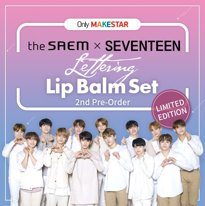 Limited Edition the SAEM X SEVENTEEN Lettering Lip Balm Set